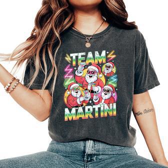Santa Squad Martini Party Christmas Holiday Fun Women's Oversized Comfort T-Shirt - Thegiftio UK