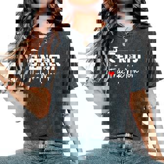 Senior 2026 Track Mom Class Of 2026 Track Team Parent Heart Women's Oversized Comfort T-Shirt - Monsterry