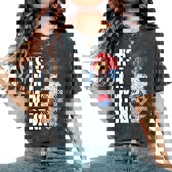 Serbian And South Korean Vintage Heritage DNA Flag Women's Oversized Comfort Colors T-Shirt | Mazezy