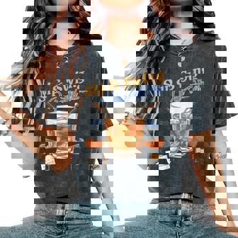 Sip & Swing Partini Vibes Golf Retirement Tee For Men Women Women's Oversized Comfort Colors T-Shirt | Mazezy