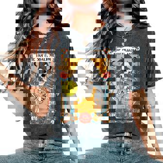 Softball Mom Tarot Card Skeleton Mom Floral Iced Coffee Women's Oversized Comfort T-Shirt - Monsterry