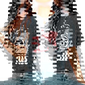 Someone's Cool Ass Aunt Cool Auntie Club Skeleton Skull Women's Oversized Comfort T-Shirt - Monsterry