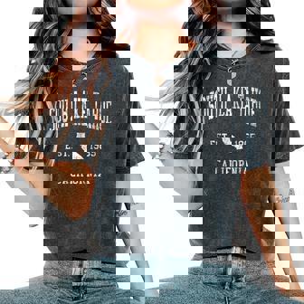 South Lake Tahoe CA J01 Vintage Athletic Sports Women's Oversized Comfort Colors T-Shirt | Mazezy