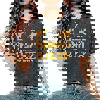 Spain Path Of Totality Total Solar Eclipse Tops & Stuff Women's Oversized Comfort Colors T-Shirt | Mazezy