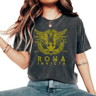 Spqr Antica Roma Aquila Imperiale Roma Invicta T-shirt comoda oversize da donna - Novitaregali