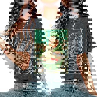 St Patrick Leprechaun Lucky Chinese Ramen Women Women's Oversized Comfort T-Shirt - Thegiftio