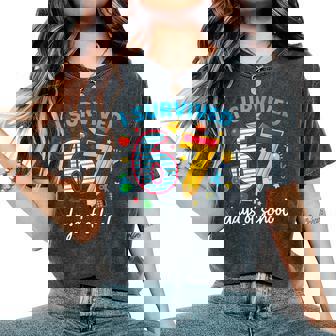 I Survived 67 Days Of School Meme Teacher Student Women's Oversized Comfort T-Shirt | Seseable FR