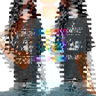 I Survived 67 Days Of School Square Root 4489 Math Teacher Women's Oversized Comfort T-Shirt | Seseable CA