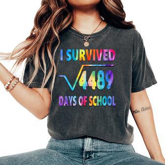 I Survived 67 Days Of School Square Root 4489 Math Teacher Women's Oversized Comfort T-Shirt - Thegiftio UK