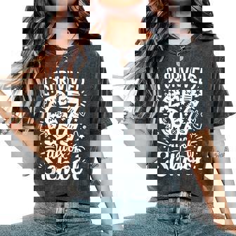 I Survived 67 Days Of School Teacher Student Six Seven Meme Women's Oversized Comfort T-Shirt | Seseable FR