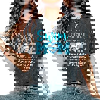 Swim Mom Definition Swim Mama Swimming Mom Of A Swimmer Mom Women's Oversized Comfort T-Shirt | Seseable UK