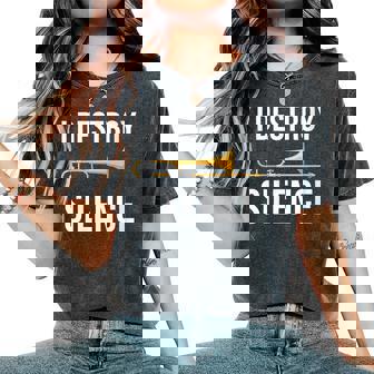 Teacher Trombone I Destroy Silence Band & Music Educator Women's Oversized Comfort Colors T-Shirt | Mazezy