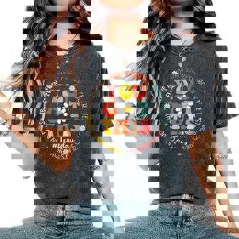 Test Day Rock The Test Day Teacher Testing Day You Got This Women's Oversized Comfort T-Shirt | Seseable UK