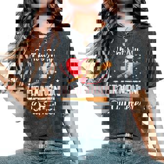 Thats My Grandson Out There Baseball Grandma Baseball Women's Oversized Comfort T-Shirt | Seseable UK