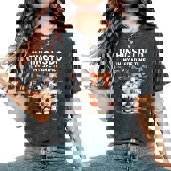 Things I Do In Mypare Time Cat Lover Men レディースオーバーサイズコンフォートTシャツ - Kawaiitshirt