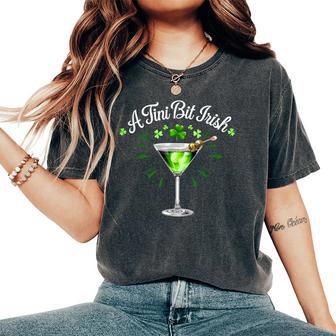 A Tiny Bit Irish Lucky Irish Girls St Patrick's Day Womens Women's Oversized Comfort T-Shirt - Thegiftio UK