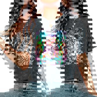 TokiOFlower オリジナルデザイン レディースオーバーサイズコンフォートTシャツ - Kawaiitshirt