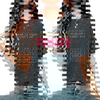 Tomato Layered Text Costume Gardener Women's Oversized Comfort Colors T-Shirt | Mazezy