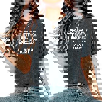 Topeka Kansas Women's Oversized Comfort Colors T-Shirt | Mazezy