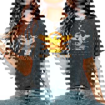 Historia Romana Antigua Lema Latino Romaictrix -Pqr Roma Camiseta extragrande cómoda para mujer - Regaloses