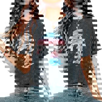 Transgender Wolf Woman Transsexual Trans Pride Trans Flag Women's Oversized Comfort Colors T-Shirt | Mazezy