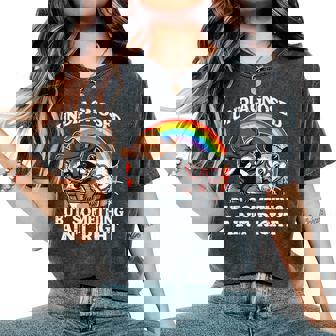 Undiagnosed But Something Aint Right Raccoon Women Women's Oversized Comfort T-Shirt | Seseable FR