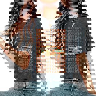 Unhappy Camper Camping Sarcastic Outdoor Humor Women's Oversized Comfort Colors T-Shirt | Mazezy