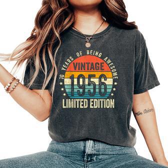 Vintage 1956 70Th Birthday 70 Years Old Women's Oversized Comfort T-Shirt - Thegiftio