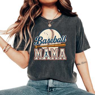 Vintage Baseball Mama Game Day Baseball Season Sports Mom Women's Oversized Comfort T-Shirt - Thegiftio