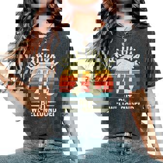 Vintage Irrational But Well Rounded Pi Day Nerd Math Teacher Women's Oversized Comfort T-Shirt | Seseable CA