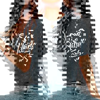 Vintage Oklahoma Heart Arrow For Men Women Kid Women's Oversized Comfort Colors T-Shirt | Mazezy