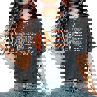 Vintage Protect Respect Destroy Offensive Lineman Football Women's Oversized Comfort Colors T-Shirt | Mazezy