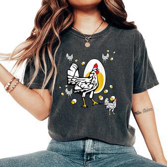 Vintage Roseanne Chicken Roseanne Rooster And Egg Women's Oversized Comfort T-Shirt - Thegiftio UK