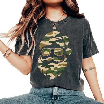 Vintage Santa Face Camouflage Christmas Xmas Camo Boys Women's Oversized Comfort T-Shirt - Thegiftio UK
