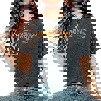 Vintage Tennessee Tn City Orange Usa Flag 1796 For Woman Women's Oversized Comfort T-Shirt - Thegiftio