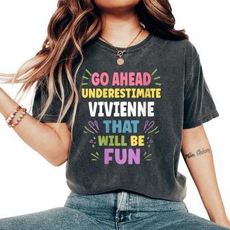 Vivienne Personalized Women's Custom Vivienne Women's Oversized Comfort T-Shirt - Thegiftio UK