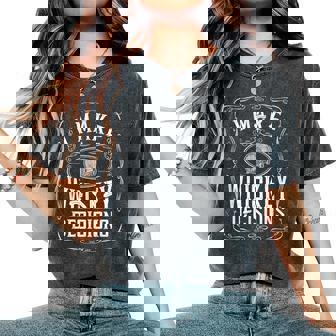 I Make Whiskey Decisions Whiskey Drinker Women's Oversized Comfort T-Shirt - Monsterry