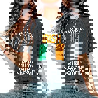 My Wife Is Irish Nothing Scares Me Husband Women's Oversized Comfort Colors T-Shirt | Mazezy