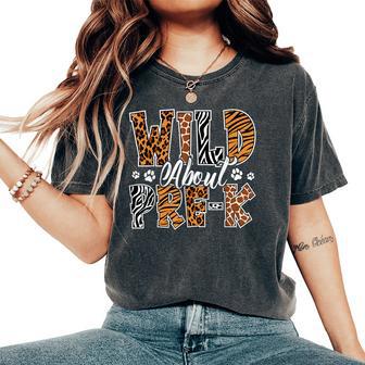 Wild About Pre-K Teacher Student First Day Of Kindergarten Women's Oversized Comfort T-Shirt - Monsterry