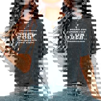 Women's Studies Student Donations Accepted Feminist Women's Oversized Comfort Colors T-Shirt | Mazezy