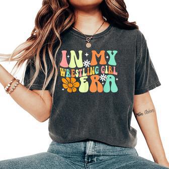 In My Wrestling Girl Era Wrestler Wrestle Groovy Women Women's Oversized Comfort T-Shirt - Thegiftio UK