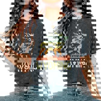 Wyoming Vintage 70S 80S Graphic Cool Nature Women's Oversized Comfort T-Shirt | Seseable CA