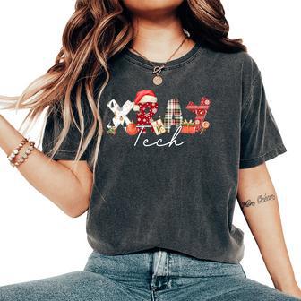 Xray Tech Christmas Bow Rad Tech Radiology Women Women's Oversized Comfort T-Shirt - Thegiftio UK
