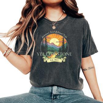 Yellowstone National Park Vacation Retro Vintage Women's Oversized Comfort T-Shirt - Thegiftio UK