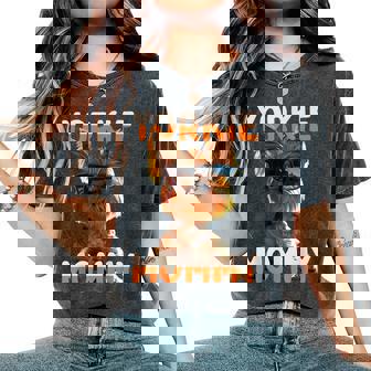 Yorkie Mommyヨーキー ママ 母親 母の日 ママ かわいい ヨークシャー・テリア レディースオーバーサイズコンフォートTシャツ - Kawaiitshirt