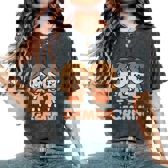 Zodiac Sign Gemini Astrology Horoscope Gemini Women's Oversized Comfort Colors T-Shirt | Mazezy