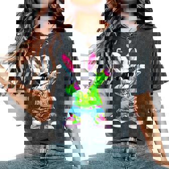 かわいい アニメ ダビングバニー ウサギ ハッピー イースター 男の子 女の子 キッズ レディースオーバーサイズコンフォートTシャツ - Kawaiitshirt