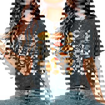 キノコの種類 自然 コテージコア ファン 男の子 女の子 キッズ レディースオーバーサイズコンフォートTシャツ - Kawaiitshirt