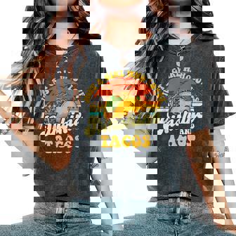 サンシャインとタコスが大好きな女の子-タコス好きメキシコ レディースオーバーサイズコンフォートTシャツ - Kawaiitshirt