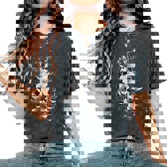 デンドロビウム 蘭 植物 花 花 蘭 恋人 レディースオーバーサイズコンフォートTシャツ - Kawaiitshirt